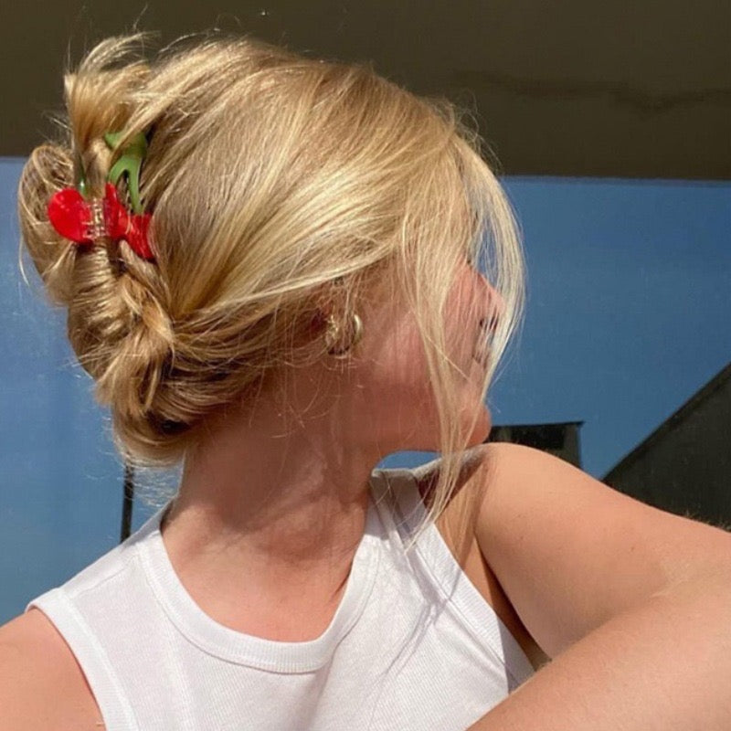 Cherry hair claw