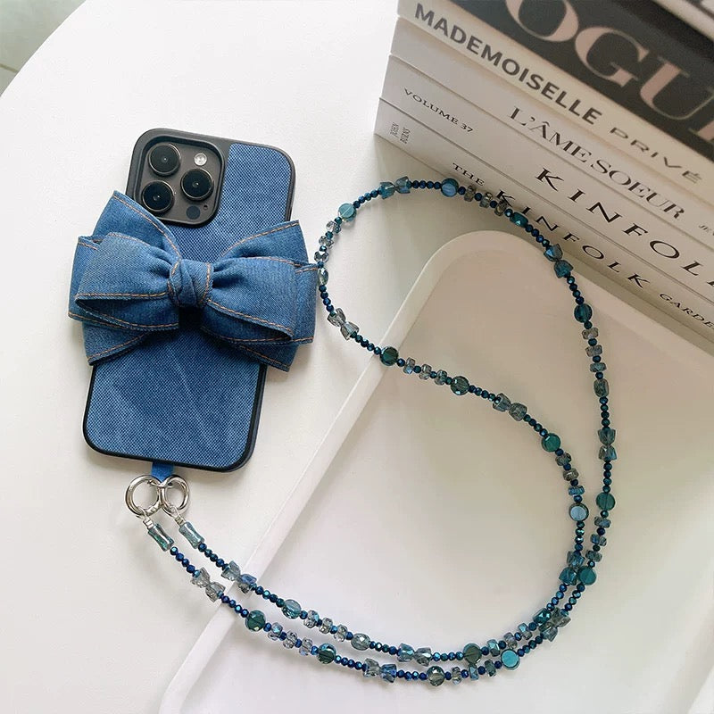 Bow Jean Phone case and chains – Bling Bling Energy Bow Jean Phone case and chains – Bling Bling Energy
