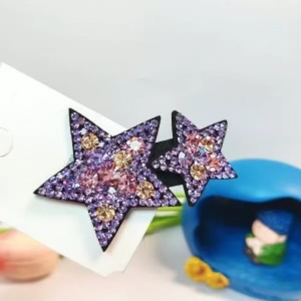Double star hair barrettes