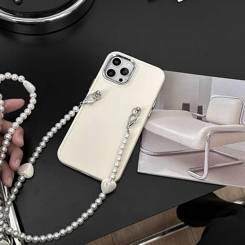 Pearl phone case and chain