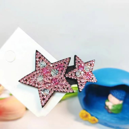 Double star hair barrettes