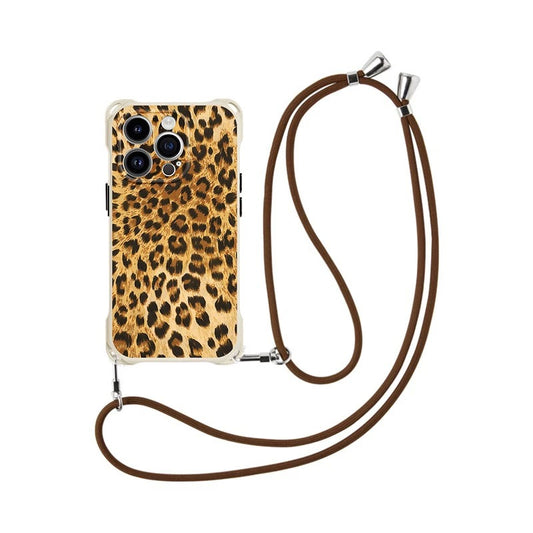 Leopard phone case and chain