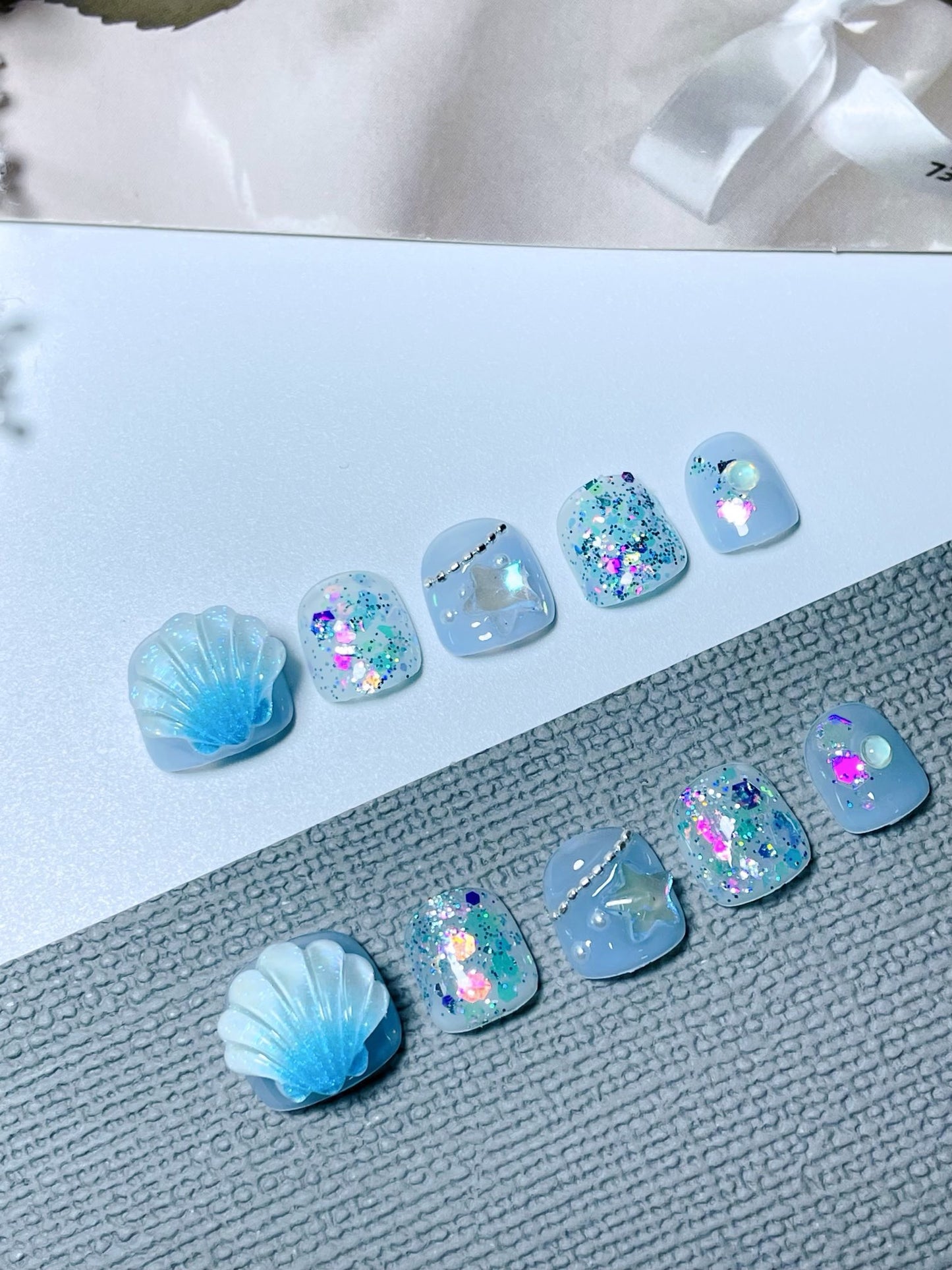 Mermaid kids nails