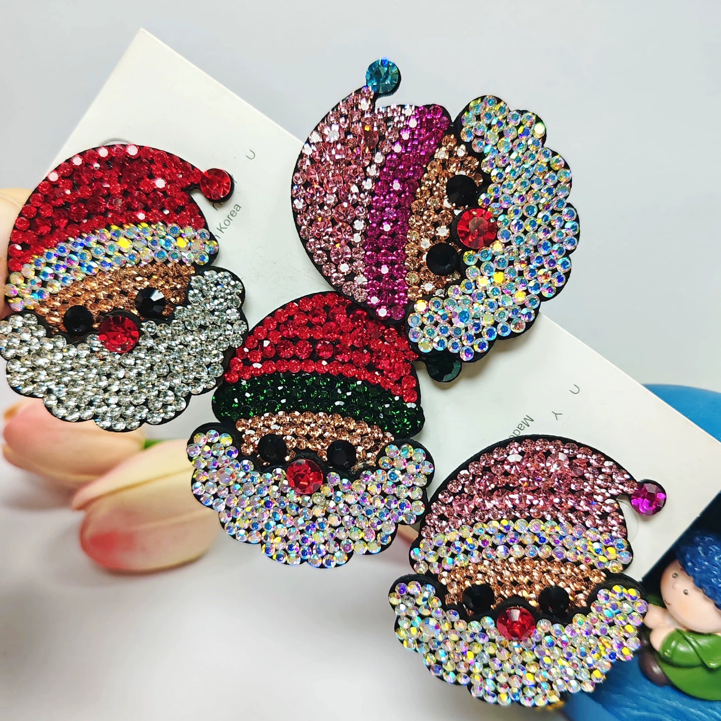 Santa hair barrettes