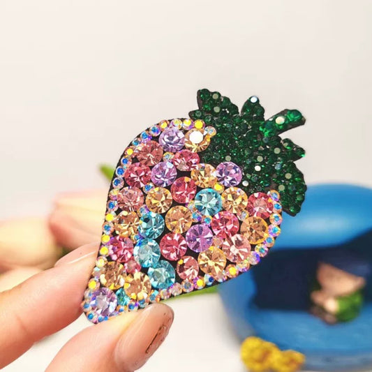 Rainbow strawberry barrette