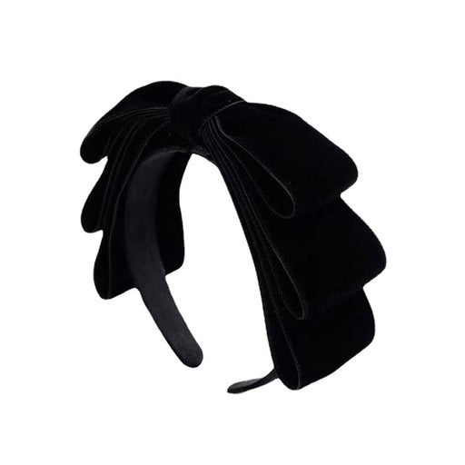 Black Velvet Three Layers Headband