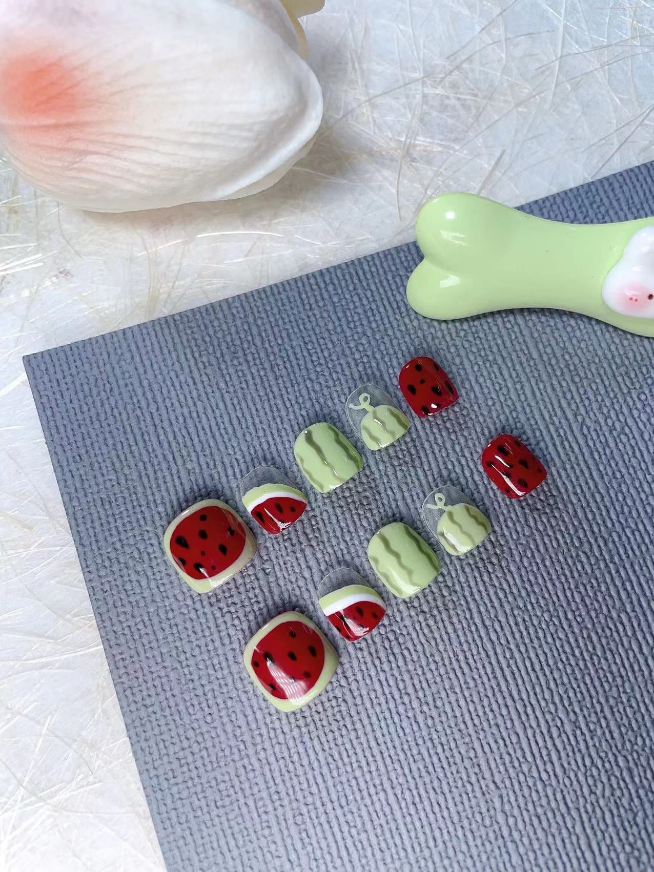 Watermelon kids nails