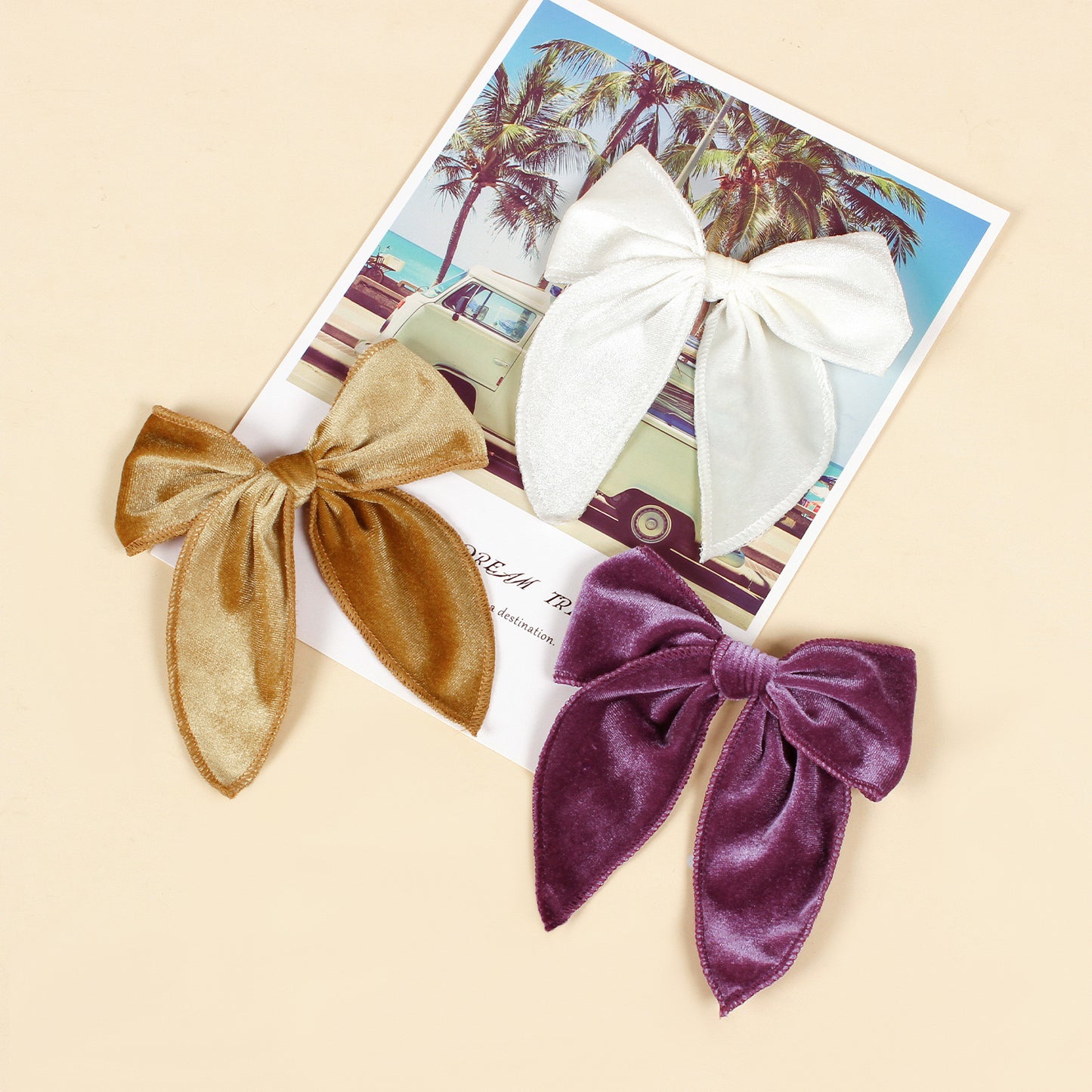 Silk velvet bow