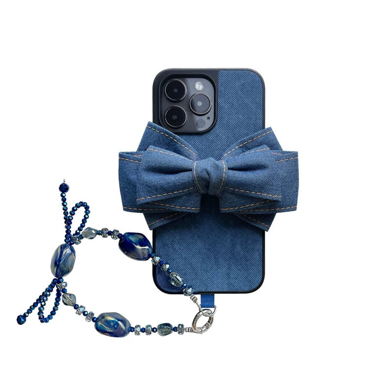 Bow Jean Phone case and chains – Bling Bling Energy Bow Jean Phone case and chains – Bling Bling Energy