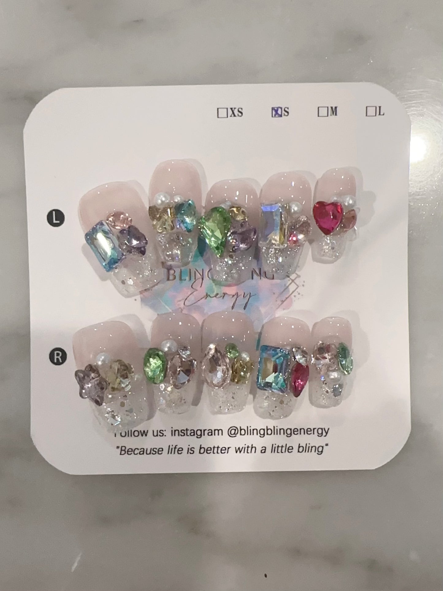 Gems and pearls adult and kids nails