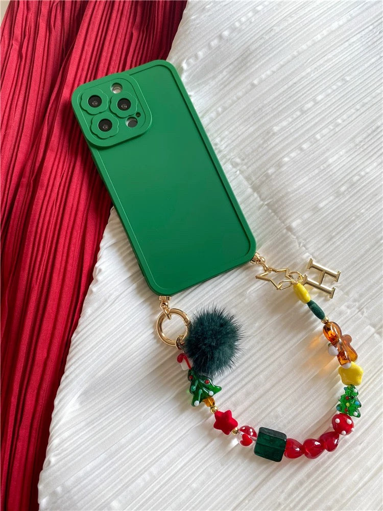 Christmas phone case and chain