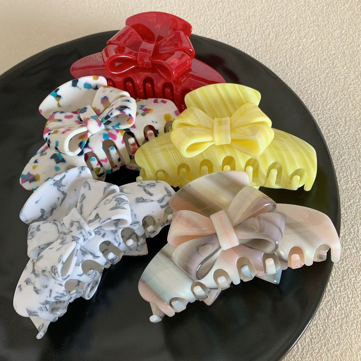 Colorful Bow Hair Claw