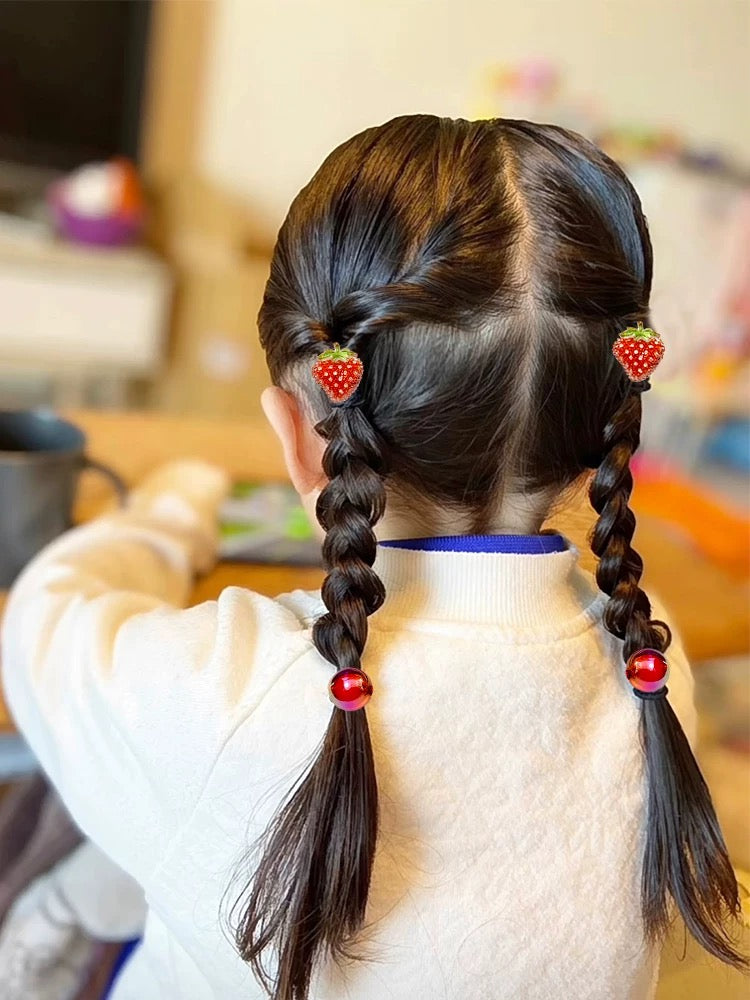 Strawberry hair rubber band