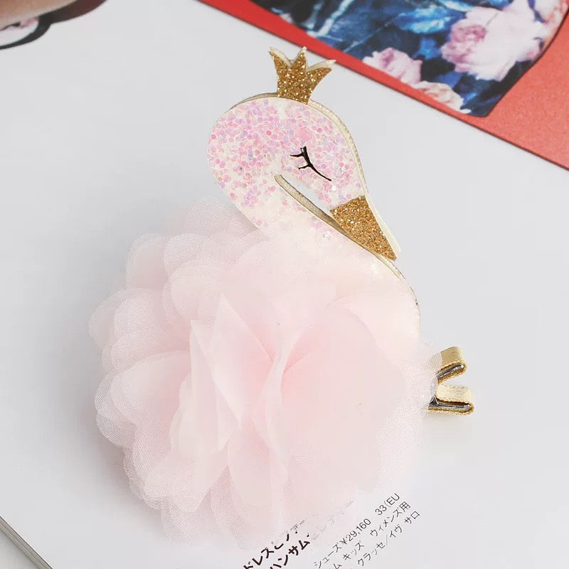 Crown Swan Hair Clip