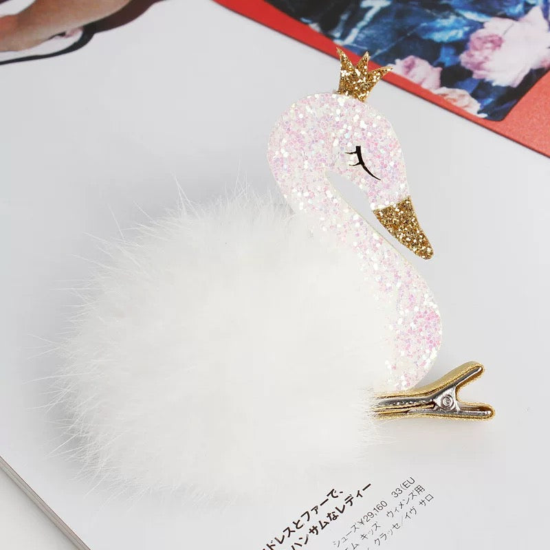 Crown Swan Hair Clip